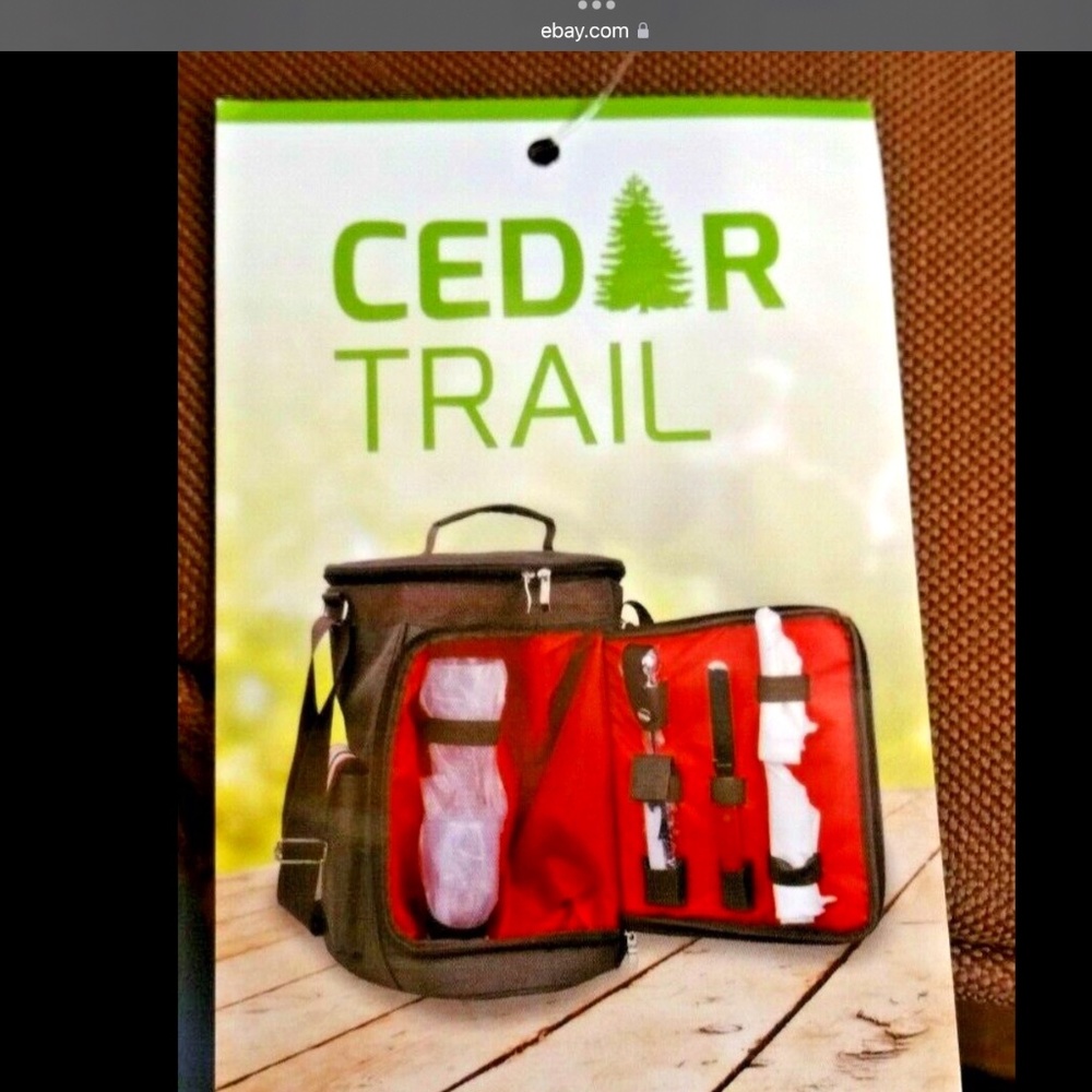 Cedar Trail Insulated Picnic Wine Bag Set in the Color Brown